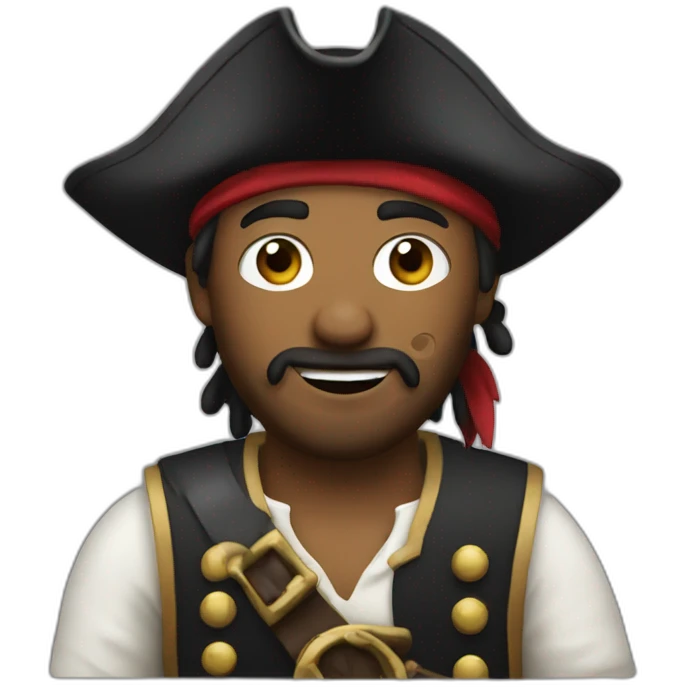 A pirate playing video games emoji