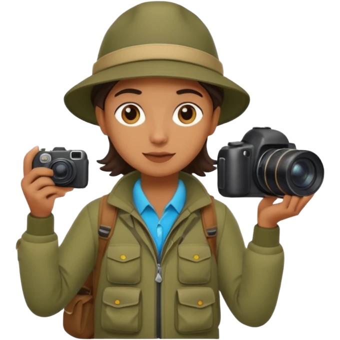 
wildlife photographer, outdoor clothe emoji