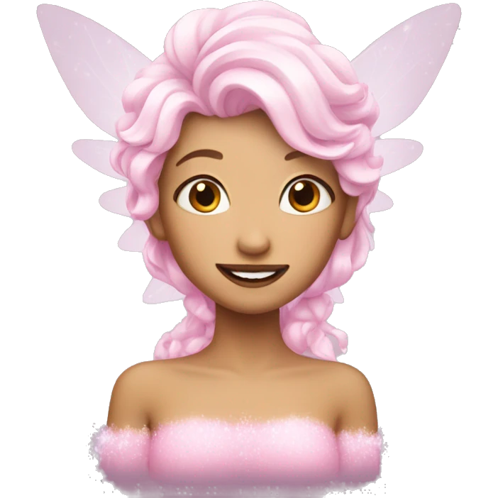 Pink snow fairy emoji