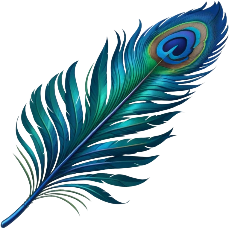 Peacock feather emoji