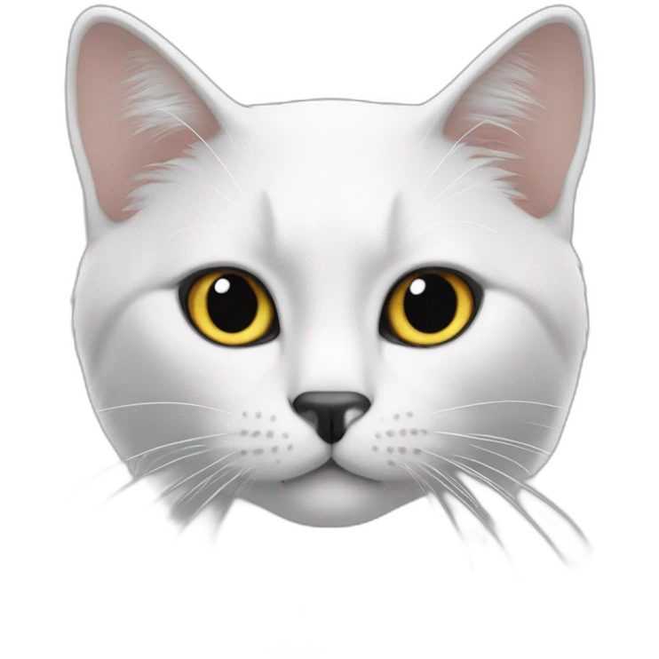 Gato blanco con negro  emoji