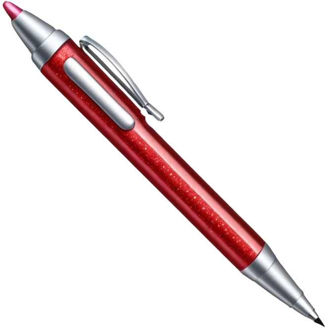 red glitter office supplies emoji