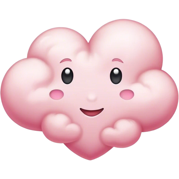 pink heart + cloud emoji