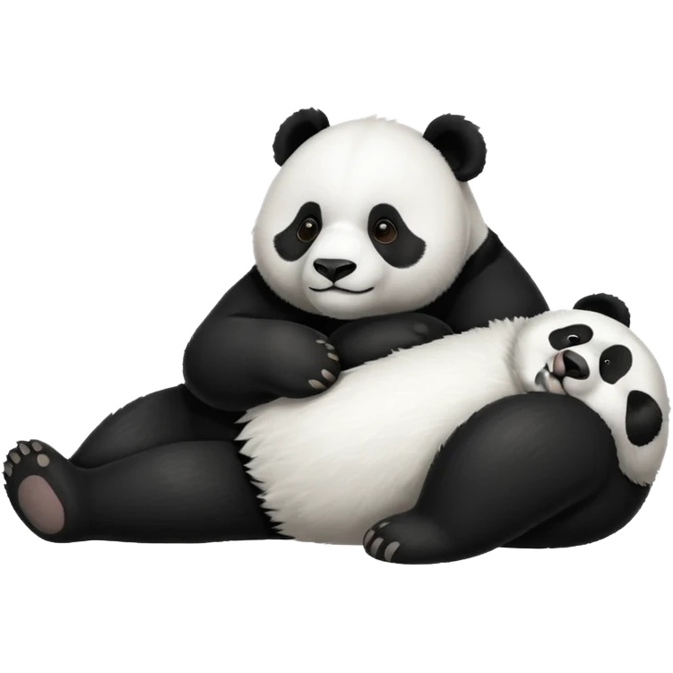 Panda sunbathing emoji