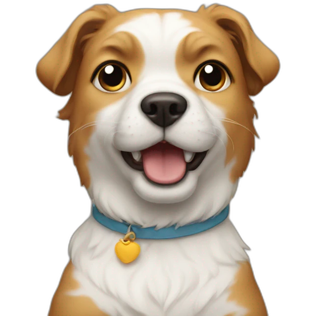 Dog on cat emoji