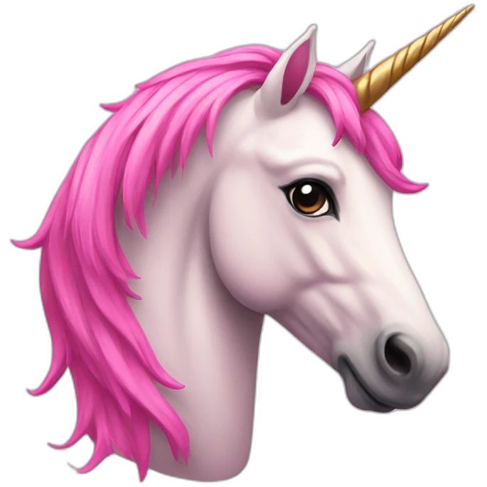 Unicorn pink emoji