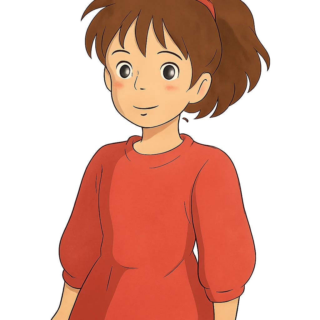ghibli style girl character emoji