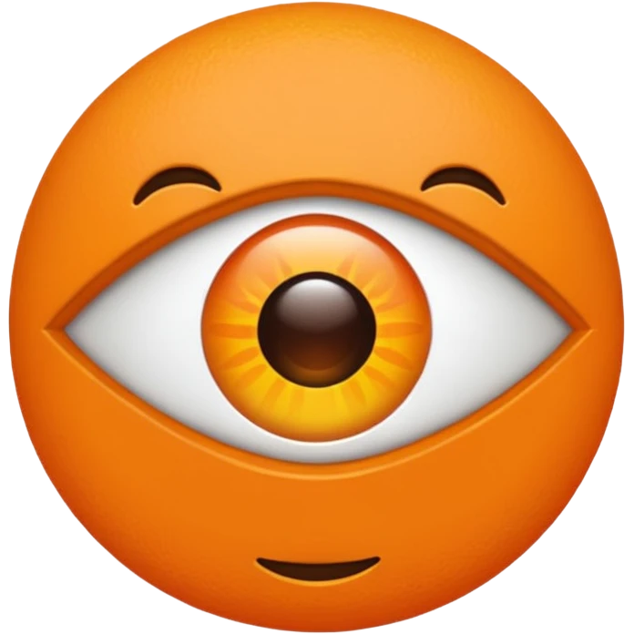 Ojo turco color naranja turco en color naranja emoji