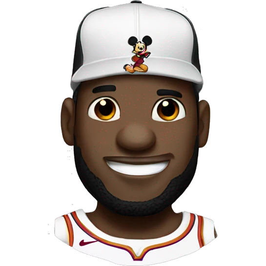 Lebron with Mickey Mouse ears emoji