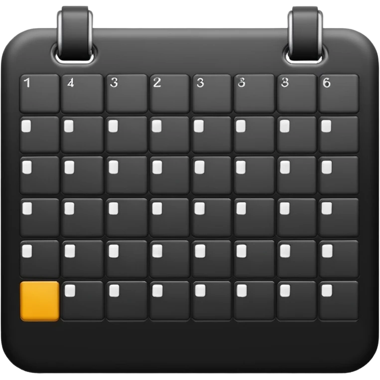 black calendar without numbers emoji