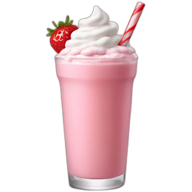 strawberry milkshake emoji