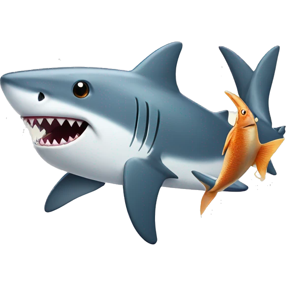 shark eating a fish emoji