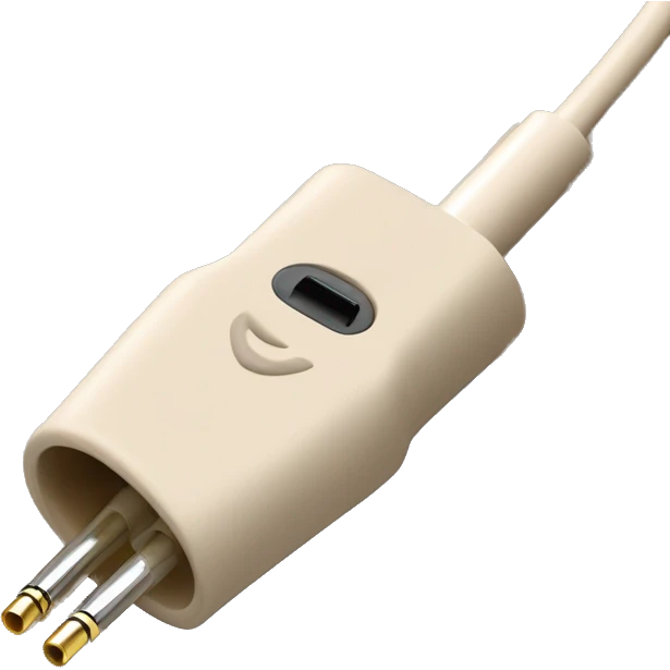beige stereo adapter mini jack to big jack for headphones cable emoji