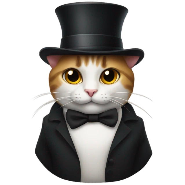 cat with a tophat emoji