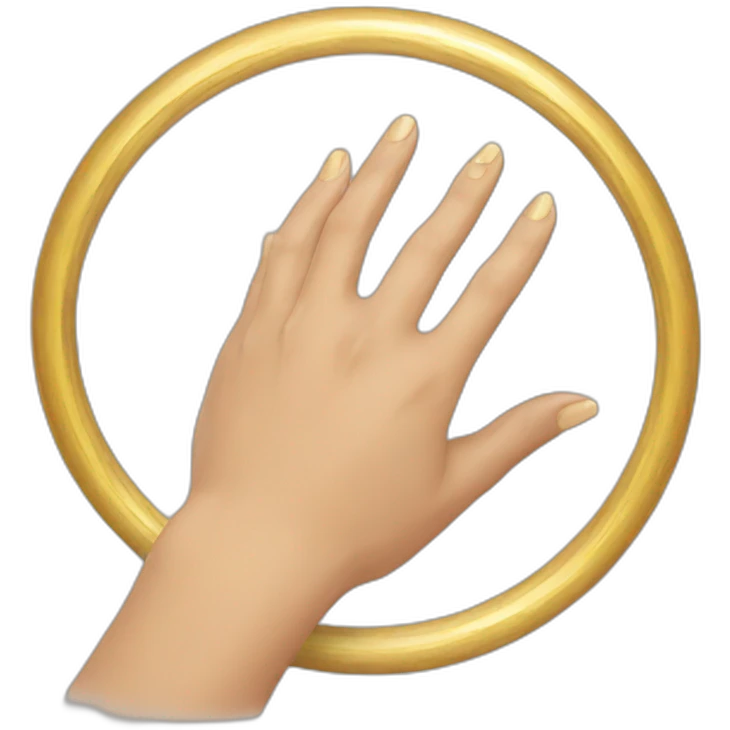 hand with big gold rings  emoji