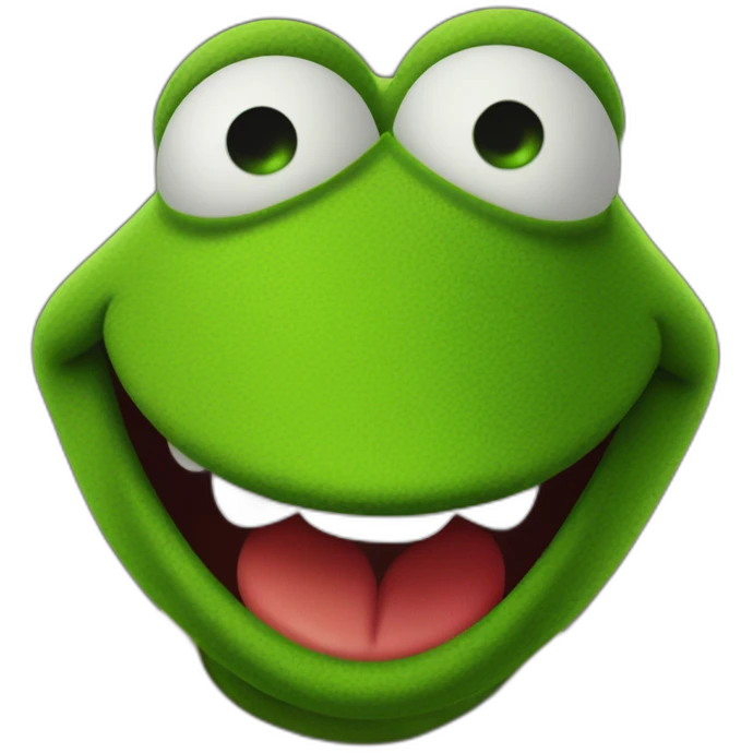 Evil Kermit face emoji