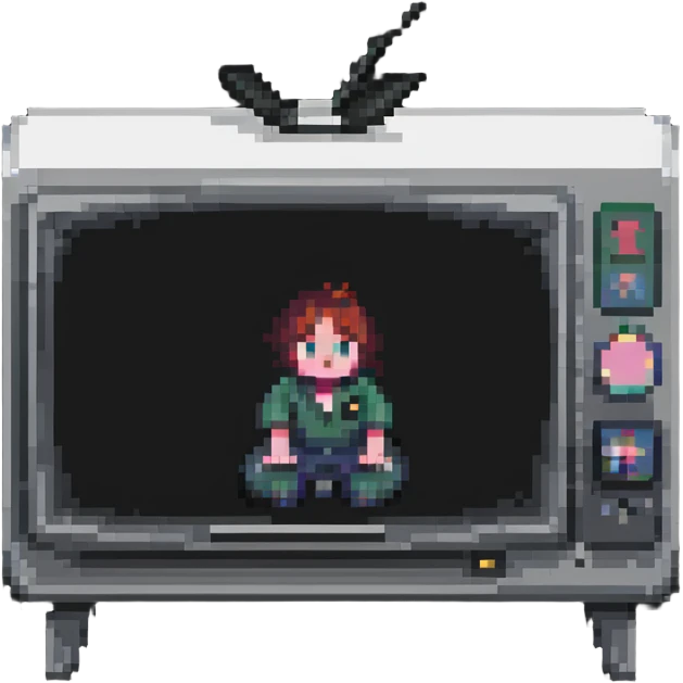 person watching a sci-fi show on TV emoji