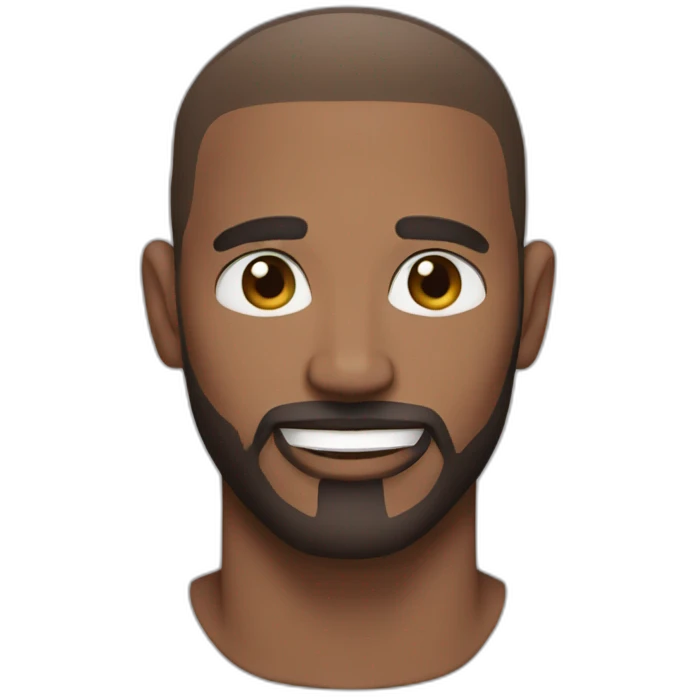 Forty Man beard short hair emoji