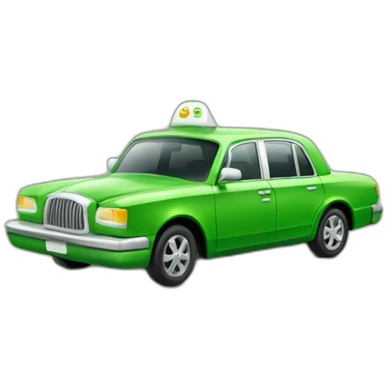 green indrive modern taxi car emoji