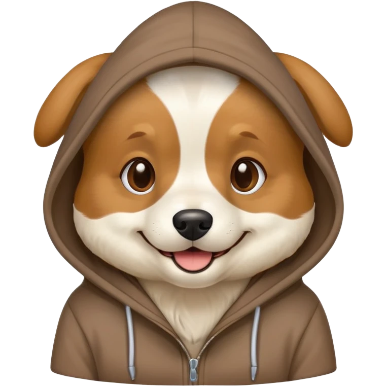 Dog wearing a hoodie  emoji