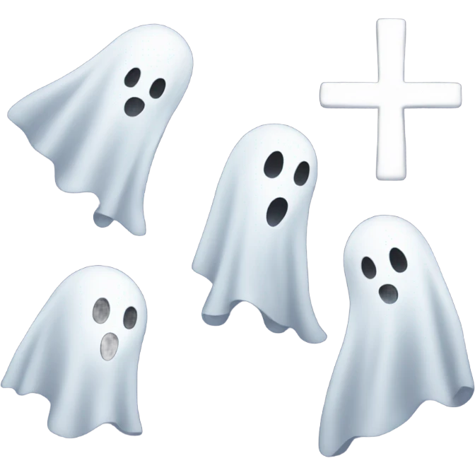 Ghosts with cross emoji