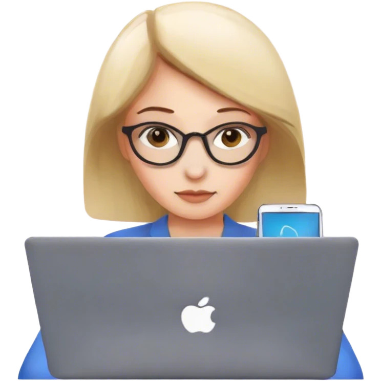 cacausian women programmer with laptop emoji
