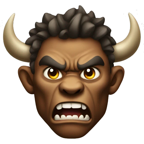 Minotaur angry emoji