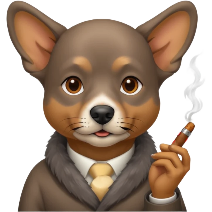Dog smoking emoji
