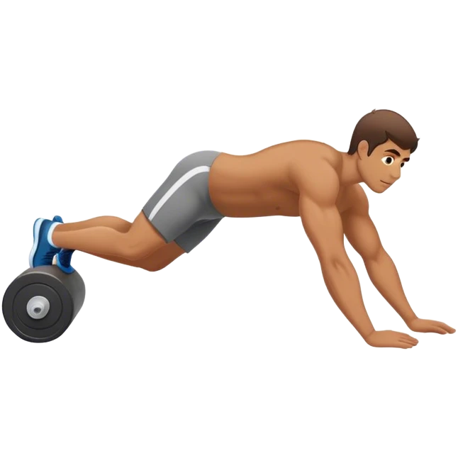 gym guy foam-rolling emoji