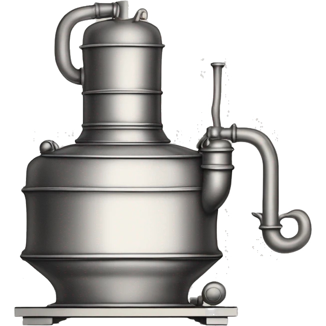 Traditional rectangular shape with rounded shoulders. Short cylindrical neck with a cork or screw cap. Large, rectangular with rounded corners. "Elixir d'Anvers" in elegant letters at the top. Illustration of a distillation kettle below the name.
 emoji