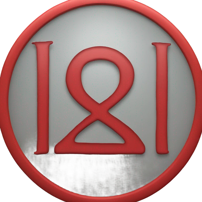 I letter in  seal red circle emoji