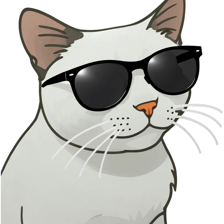 Cat with sunglasses emoji