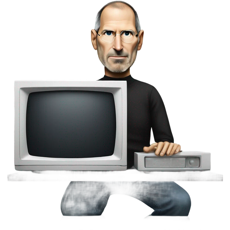 steve jobs mentre guarda la tv emoji