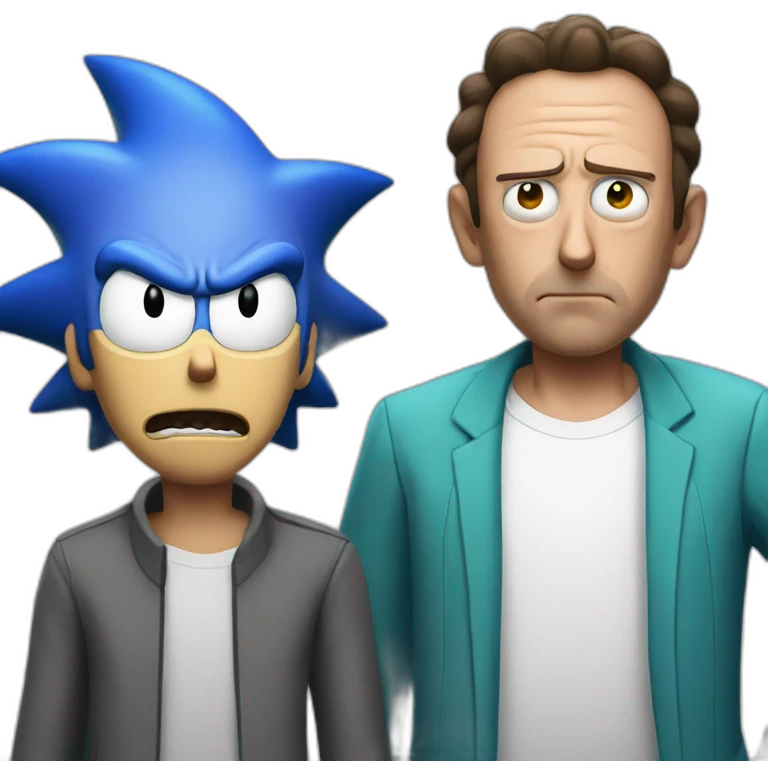 Sonic rick and morty emoji