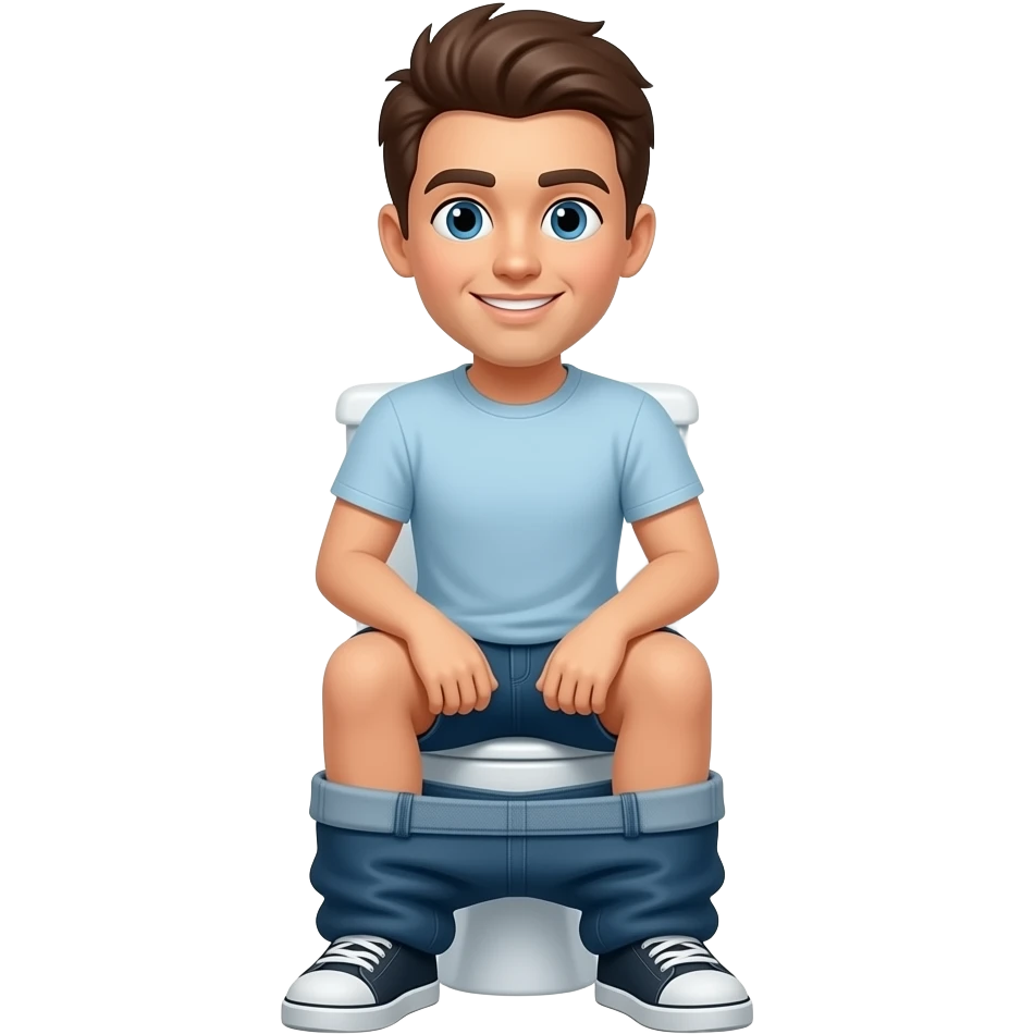 Lavaboya oturmuş insan emoji