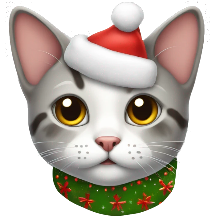 Cute Christmas cat  emoji