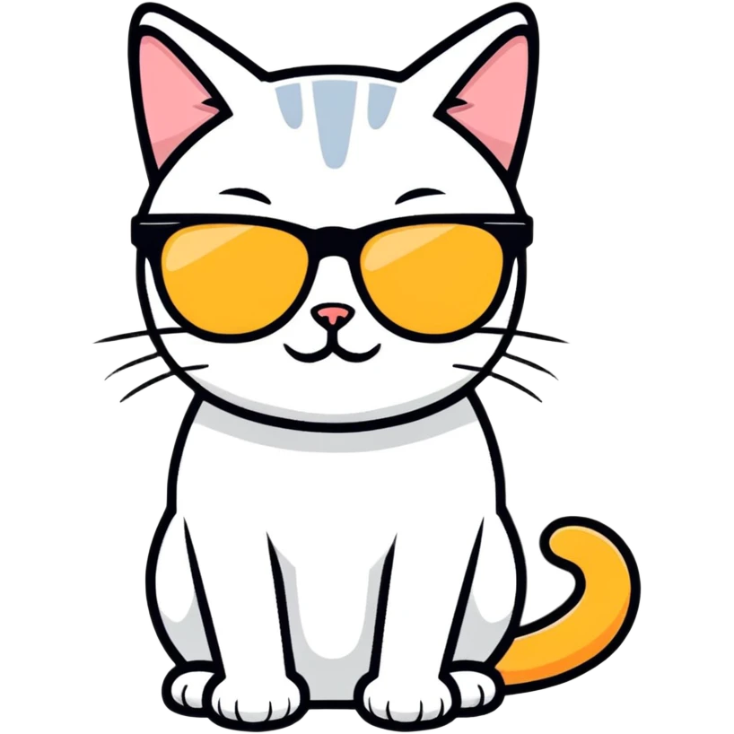 Cat with sunglasses emoji