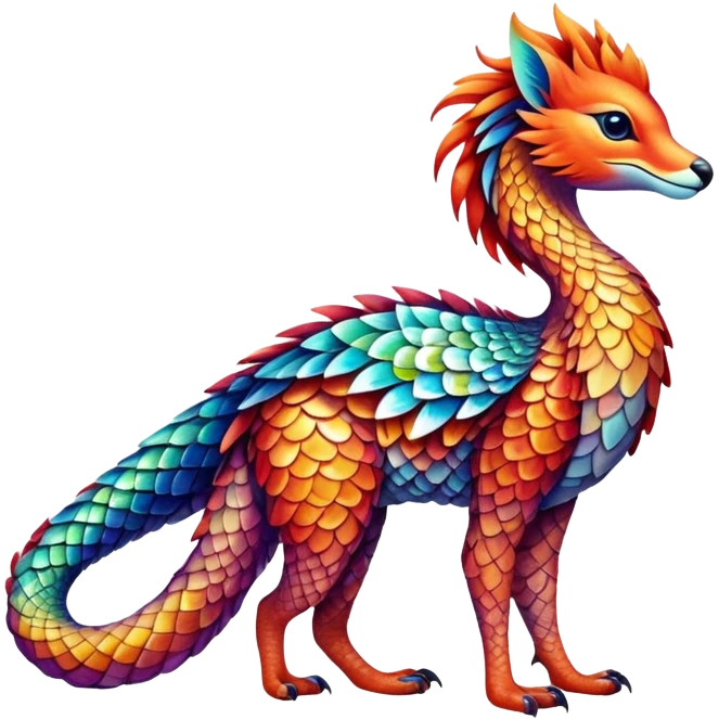 Colorful exotic Falvie-Fionbri, full body emoji