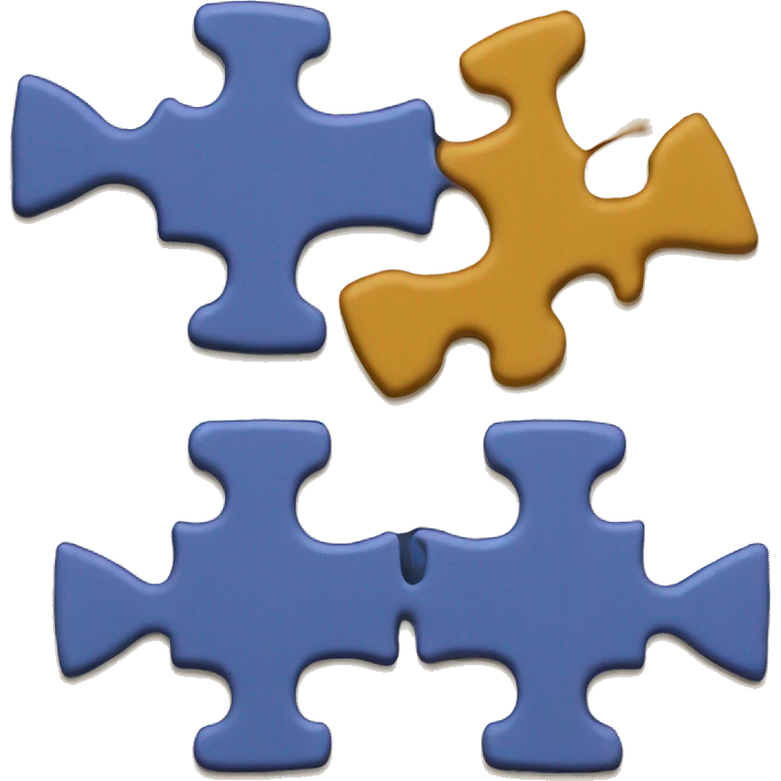 Two puzzle pieces seperated emoji