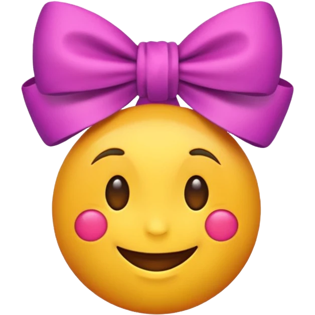 Normal emoji that is preppy and have a bow emoji