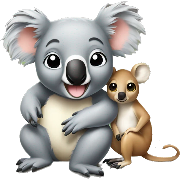 Koala With Kangaroo  emoji