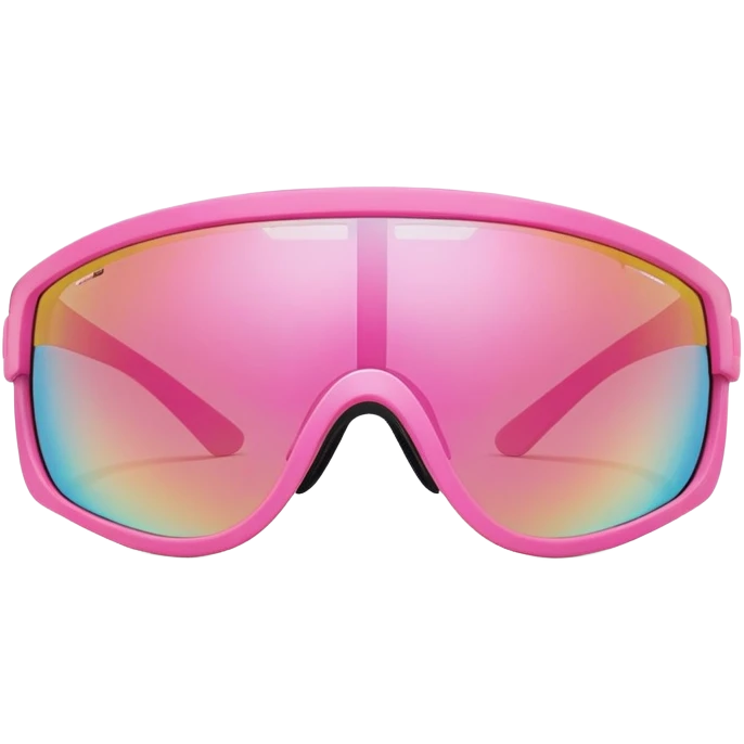 oversized pink athletic sunglasses with shield visor lens, sporty design emoji