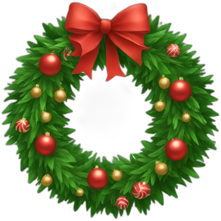 Christmas wreath emoji