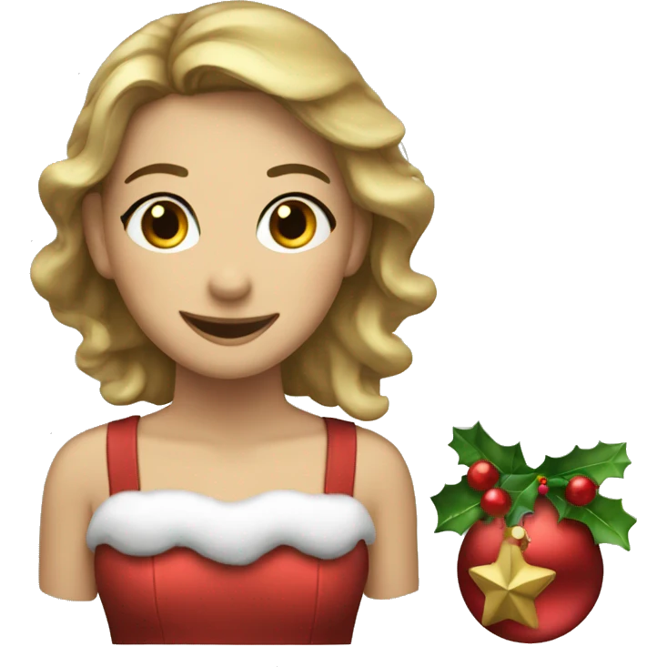 Pretty Christmas emoji with the word "EM'S" emoji
