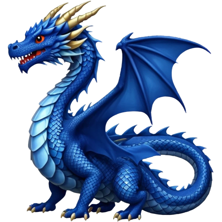 majestic Navy blue dragon emoji