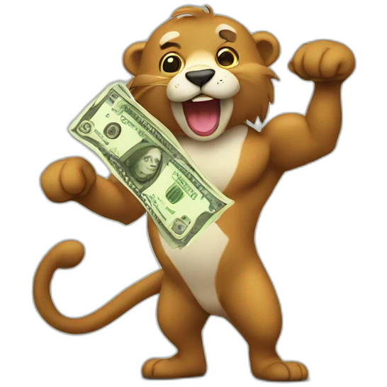 animal flexing money emoji