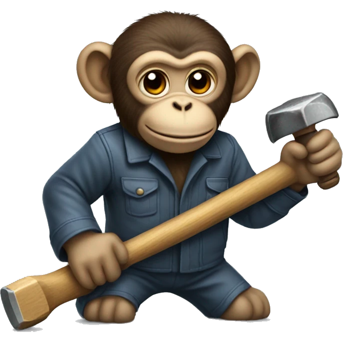 monkey holding a craftman's hammer emoji