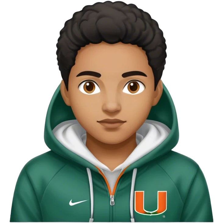 University of Miami, crane in hoodie emoji