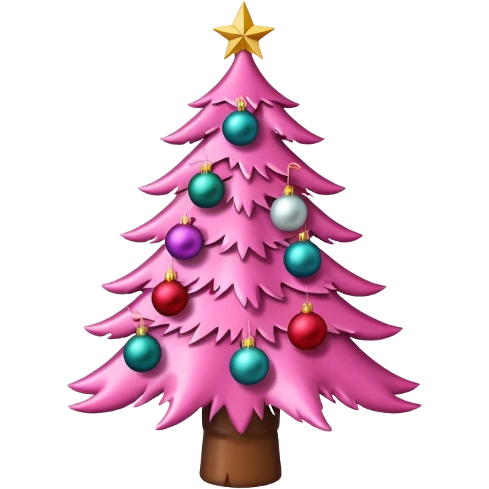 Christmas tree pink emoji