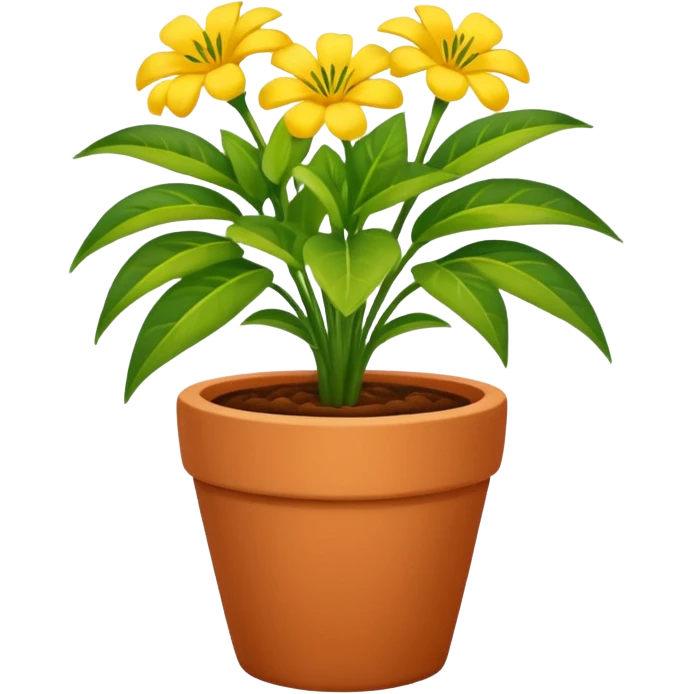 Potted Sidewalk plant yellow  emoji